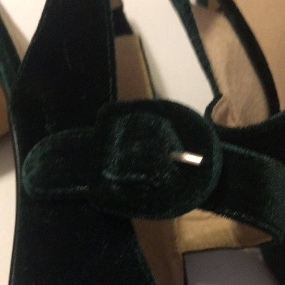 Chelsea Crew Green Velvet High Heels Size 40 - Picture 5 of 6